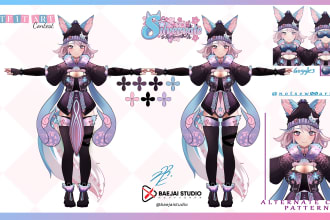 draw your vtuber model ready for live2d