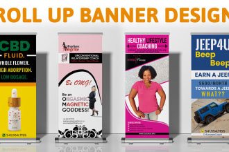 do roll up banner or any signage design