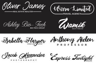 do creative and modern handwritten signature, scripted and font logo design