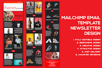 design modern and responsive mailchimp email template newsletter