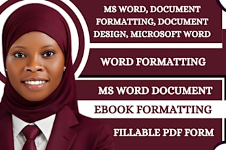 format, edit and design microsftword document proffesionally