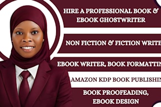 be ghostwriter, ghost book writer, ebook writer for fiction and non fiction