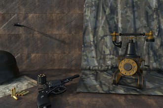 game ready props for videogame, render or 3dprint