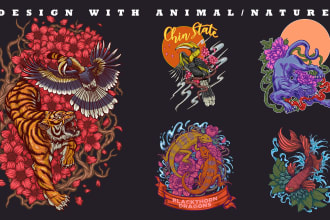 draw detail animal, pet or creatures illustration with my style for you