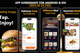 design app screenshots for app store and  play store
