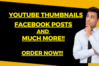 design youtube thumbnail and facebook posts on canva