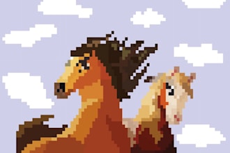 create retro pixel art for you