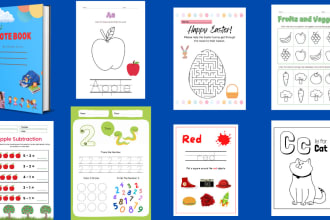 design kids worksheets activity book and coloring pages