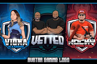 design avatar gaming logo for esports, youtube, twitch