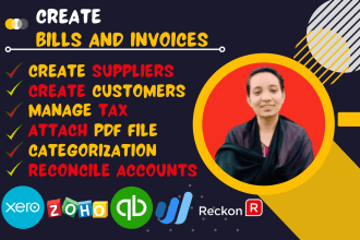 create bills and invoices in quickbooks online, xero accounting