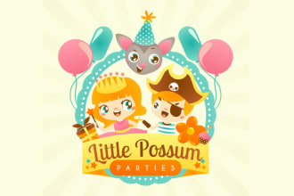 design kids shop, baby store, children and daycare logo