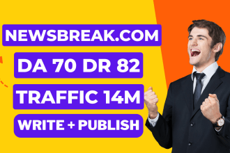 write and publish article or interview on newsbreak