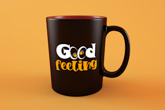 design 30 custom coffee mug designs for pod business