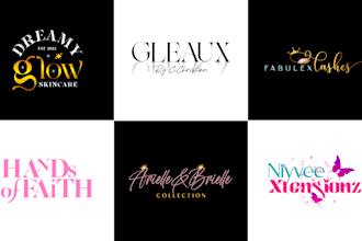 design cosmetics makeup eyelash beauty product logo