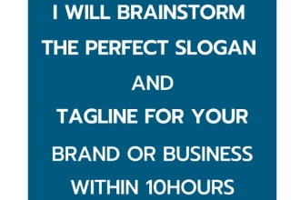 create and mind map standout slogans and taglines