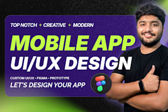 design modern mobile app UI UX for ios and android in figma