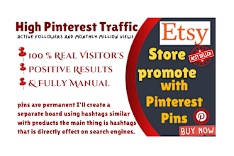 promote your etsy products on my pinterest account 6m audience and 10m views