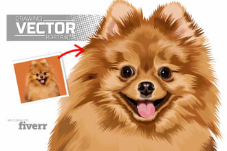 make a beautiful vector pet portrait for you