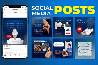 design 40 social media posts, social media post design