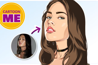 make a vector portrait of cartoon me