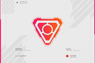 create futuristic cyberpunk style or mecha logo for you
