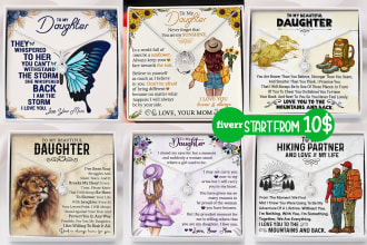 do shineon jewelry message card design for you