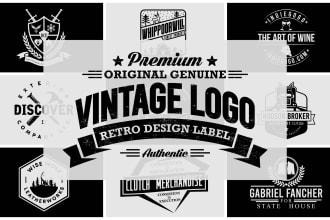 do vintage, retro logo design and badge