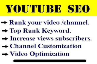 do youtube video SEO to rank for unlimited views and subs