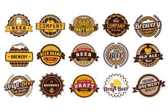 design a vintage badge patch round sticker label logo