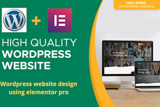 build a modern wordpress website using elementor pro