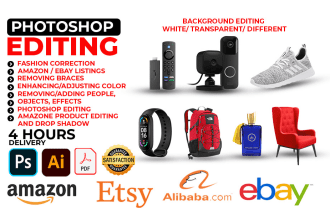 do editing and background removal for amazon, ebay product images