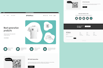 design a modern and minimalistic website or landing page