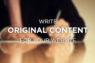 write original content for your website 700 words