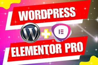 design wordpress website with elementor pro, ecommerce website with woocommerce