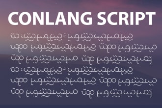 design a writing system for your conlang, fictional language