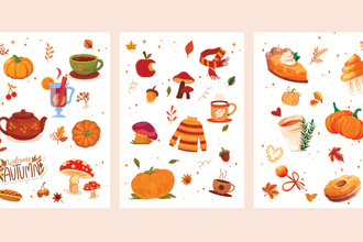 make a unique illustration sticker design sheet for you