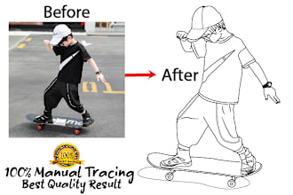 convert your any image into coloring book page or line art