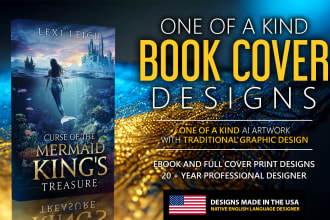 design stunning and unique book cover with original ai artwork