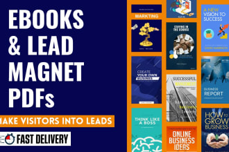 design high quality PDF, ebooks, workbooks, and lead magnets