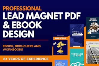 design branded lead magnet PDF, workbook and canva ebook