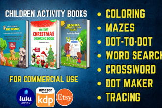 design KDP coloring book, kids activity book
