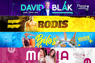 design you  a professional youtube banner and logo
