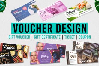 design voucher, gift certificate, ticket or coupon