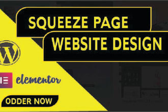 create amazing  squeeze page or one page website