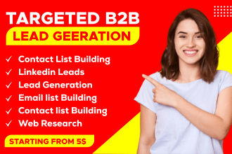 do targeted b2b linkedin lead generation and email list building