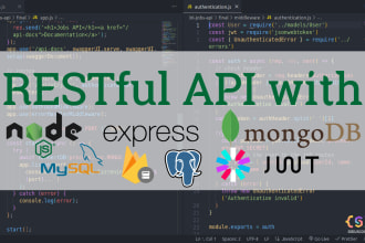 develop restful API using nodejs and mongodb, firebase or mysql