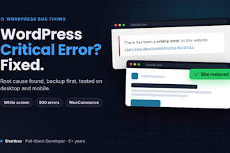 fix wordpress critical error, white screen, or site broken after update