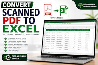 convert scanned PDF to excel and editable spreadsheets