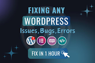 fix wordpress issues, wordpress bug fix, wordpress errors, woocommerce bug fix