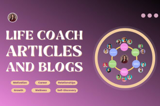 write life coaching, motivational articles, or blogs for you